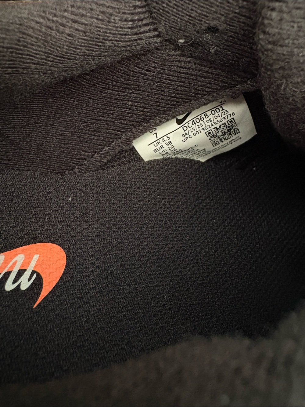Nike Women's Black and White Air-Cushioned Athletic Sneakers - Picture 3 of 6